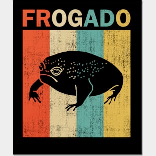 Black Desert Rain Frog Frogado Retro Vintage Style Posters and Art